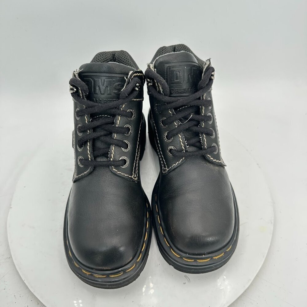 Dr. Martens Kids Size 4 Black Leather Combat Boot - Picture 3 of 11